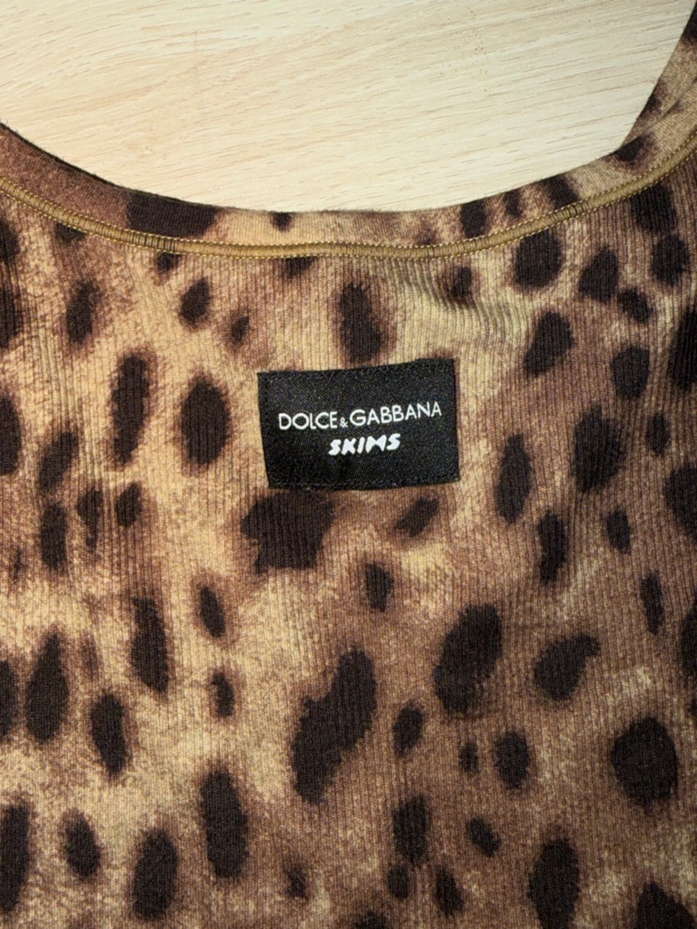 Dolce & Gabbana Black Ribbed Tank Top and Leopard Print Tank - Picture 2 of 2